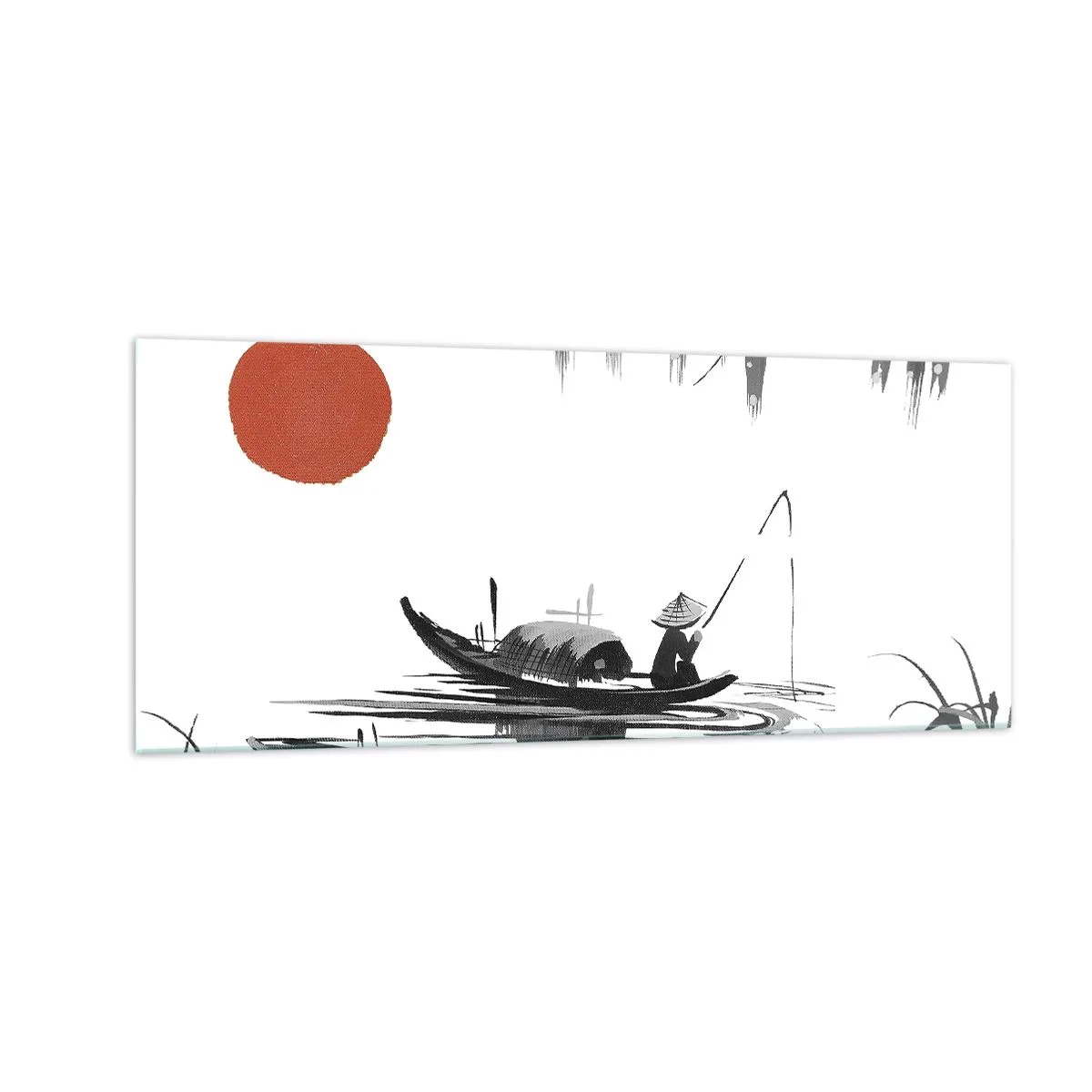 Tablou pe sticlă - O după-amiază asiatică - 100x40 cm