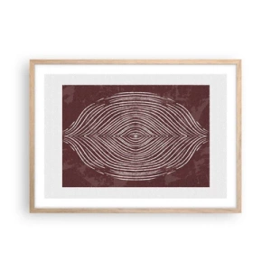 Poster în ramă de stejar deschis - Spațiul vorbește - 70x50 cm