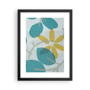 Poster în ramă neagră - Printre frunzele de azur - 30x40 cm