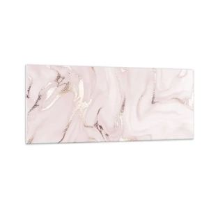 Tablou pe sticlă - În nebunia roz - 100x40 cm