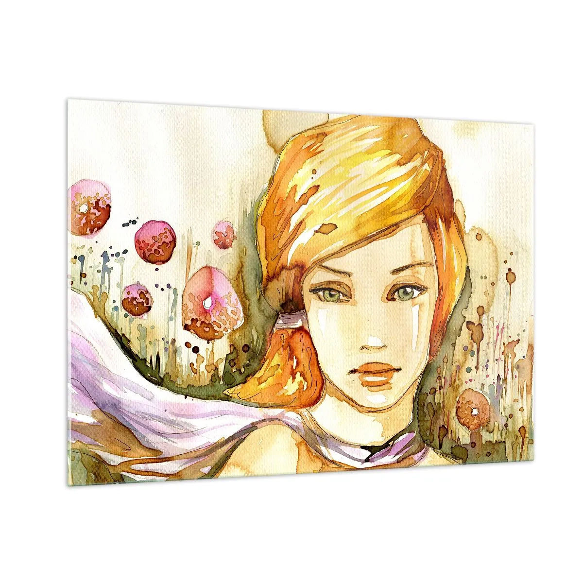 Tablou pe sticlă - Privirea de smarald care reduce la tăcere furia - 100x70 cm