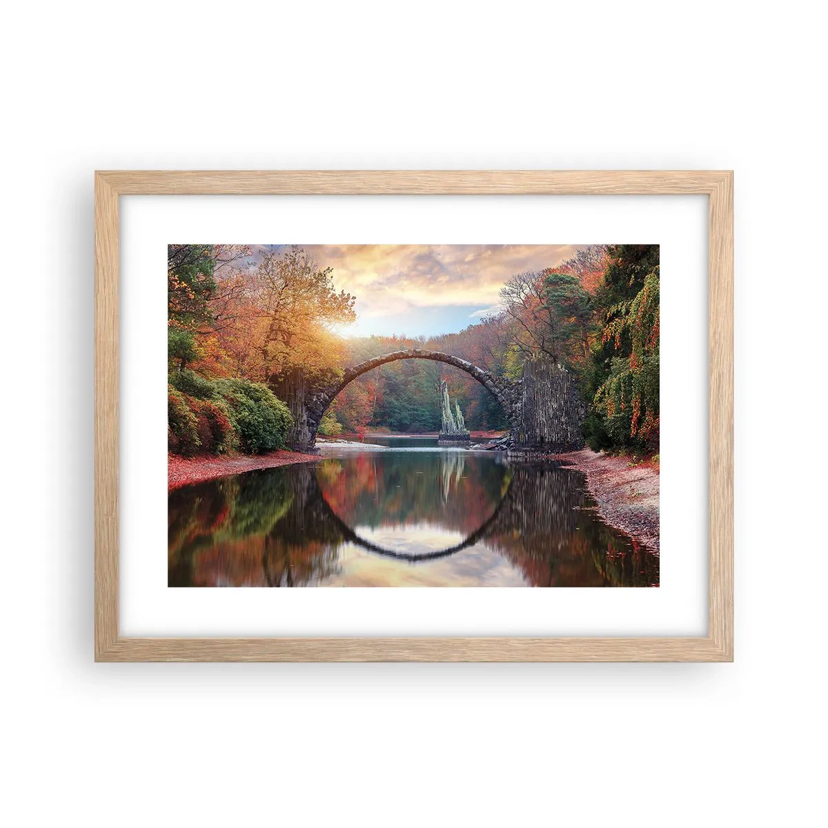 Poster în ramă de stejar deschis - De cealaltă parte a oglinzii - 40x30 cm