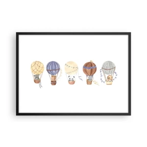 Poster în ramă neagră - Prieteni de călătorie - 70x50 cm