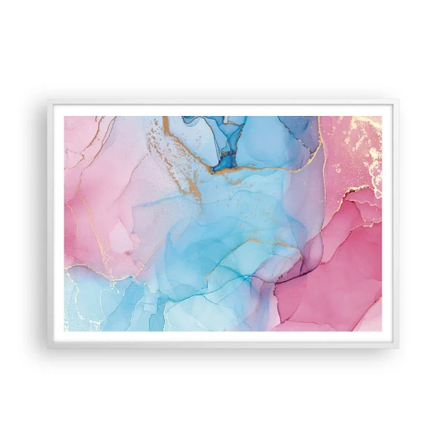 Poster în ramă albă - Întâlnire și întrepătrundere - 100x70 cm