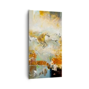 Tablou pe pânză - Galopând prin lumină - 65x120 cm