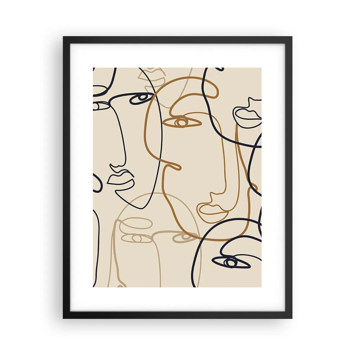 Poster în ramă neagră - Portret multiplicat - 40x50 cm