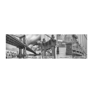 Mostră tapet Premium Canvas - Spre inima orașului - New York, Oraș, Manhattan - 100x30 cm