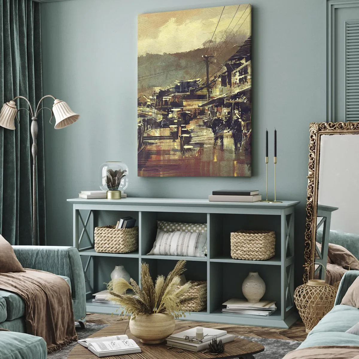 Tablou pe pânză - Viața ca o bogăție de gri - 80x120 cm