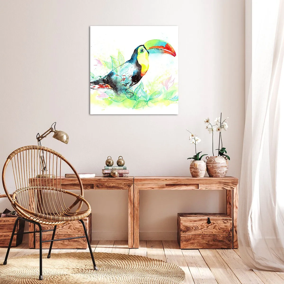 Tablou pe pânză - Colorată ca America de Sud - 50x50 cm