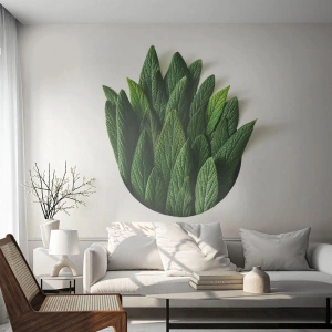 Tapet Premium Canvas - Curiozitatea nestăvilită - Salvie, Frunza de salvie, Iarbă - 300x210 cm