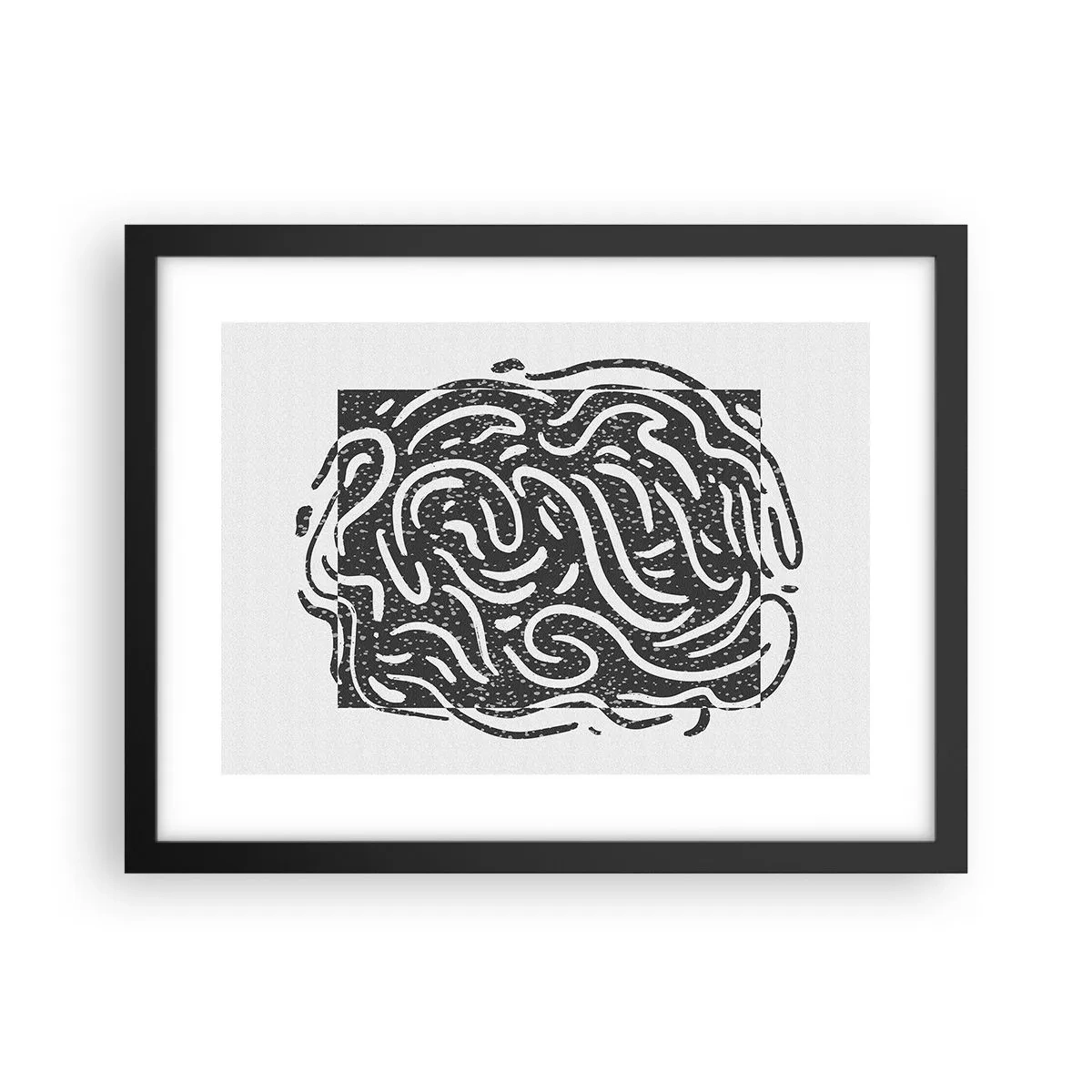 Poster în ramă neagră - Abstracție: dansul bucuriei - 40x30 cm