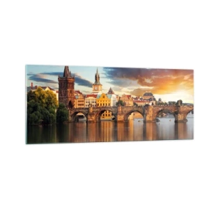 Tablou pe sticlă - Frumoasă pentru veacuri - 100x40 cm