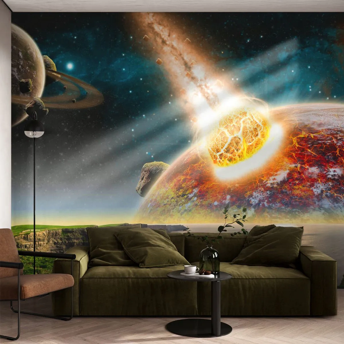 Tapet Standard Eco - Drama spațială - Abstracția, Peisaj, Cosmos - 200x140 cm