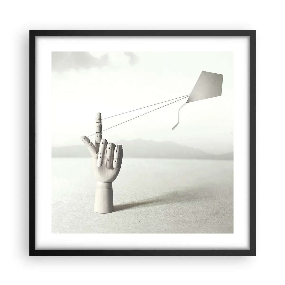 Poster în ramă neagră - Încercare de forță - 50x50 cm