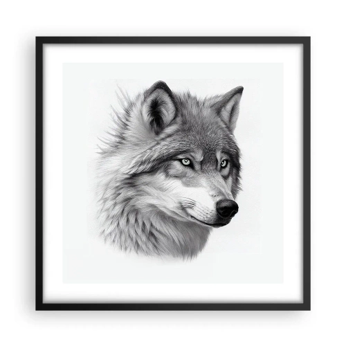 Poster în ramă neagră - Alfa - fără îndoială - 50x50 cm