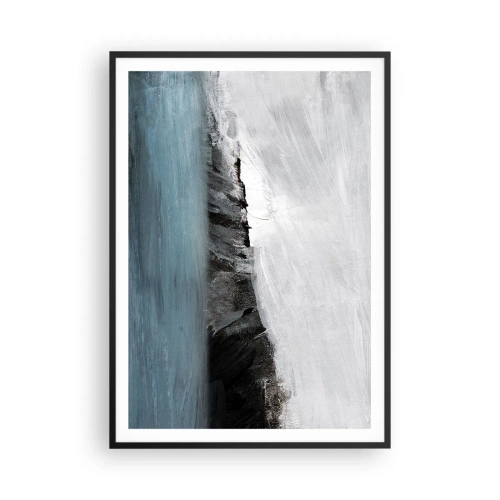 Poster în ramă neagră - Apă - pământ: lupta elementelor - 70x100 cm