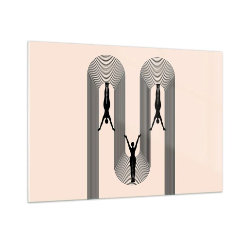 Tablou pe sticlă - Cu susul în jos - 100x70 cm