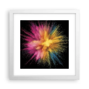 Poster în ramă albă - Nașterea culorii  - 30x30 cm