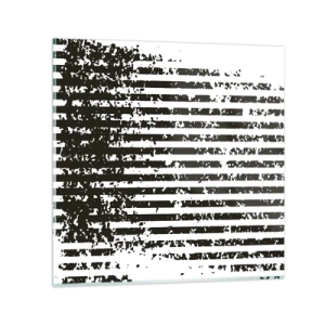 Tablou pe sticlă - Ritm și zgomot - 40x40 cm