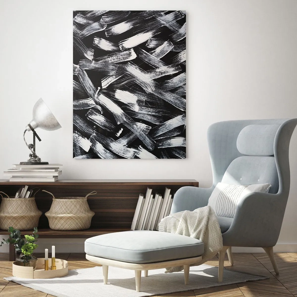 Tablou pe sticlă - Abstracție în spirit industrial - 80x120 cm