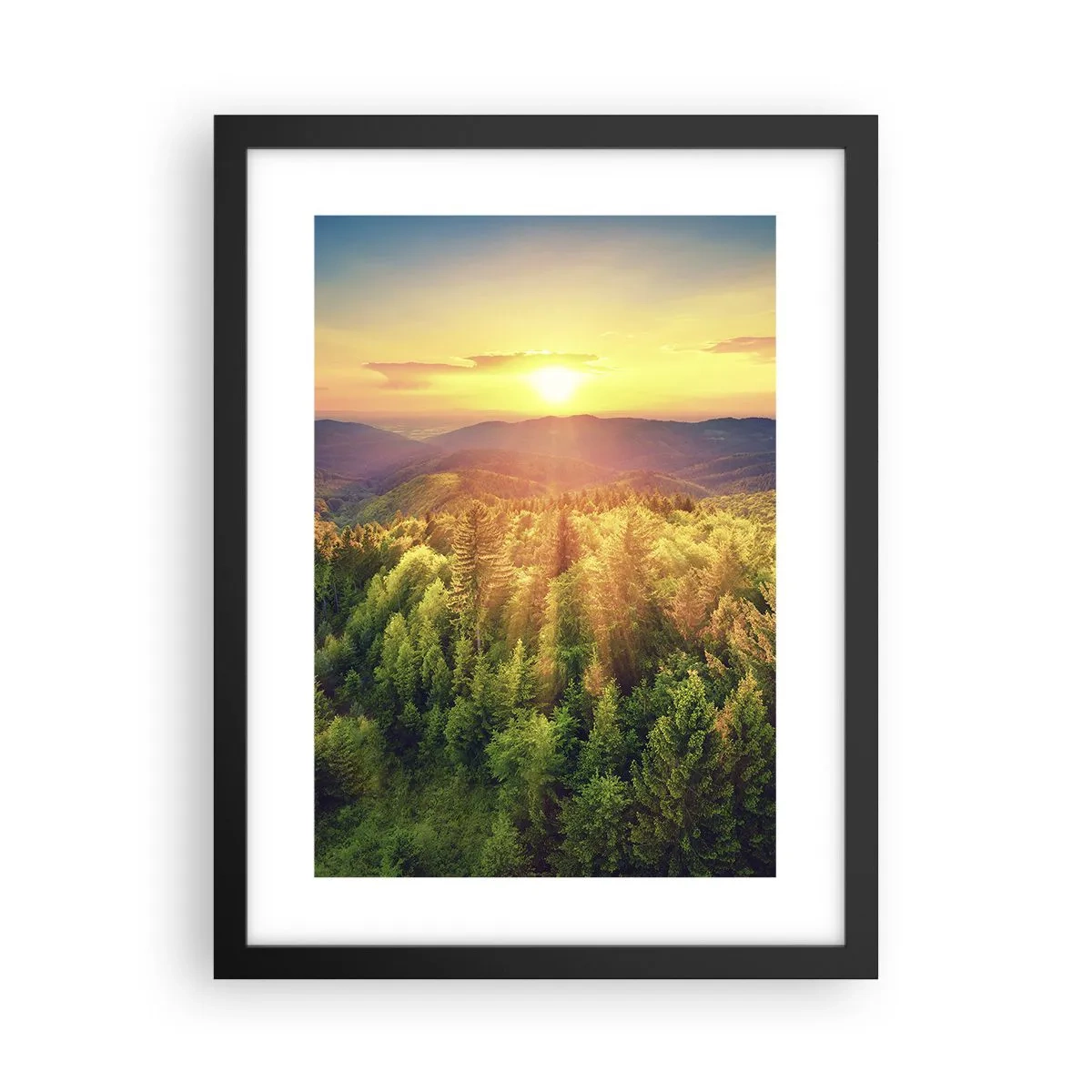 Poster în ramă neagră - Vârfuri și culmi - 30x40 cm