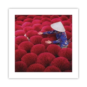 Poster - Într-un câmp de orez - 40x40 cm