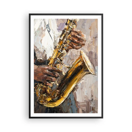 Poster în ramă neagră - E timpul pentru a cânta solo - 70x100 cm