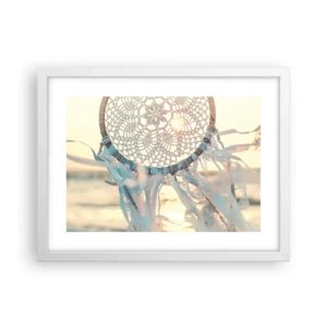 Poster în ramă albă - Totem de dantelă - 40x30 cm