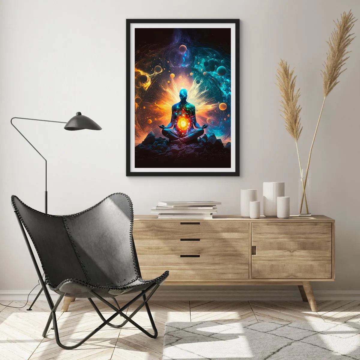 Poster în ramă neagră - Liniște cosmică - 61x91 cm