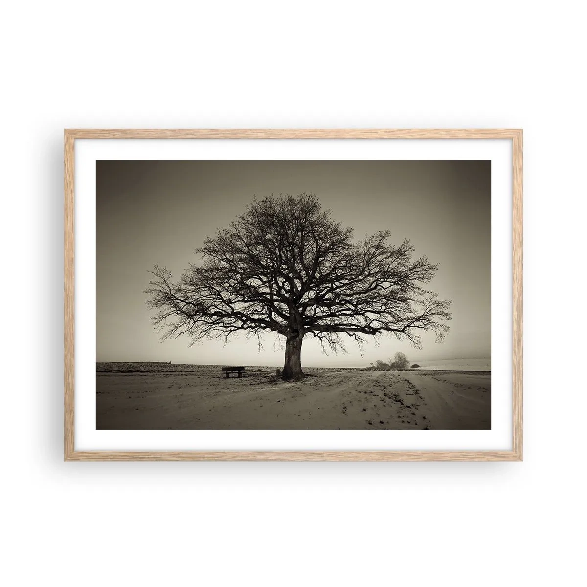 Poster în ramă de stejar deschis - De aici până în veșnicie - 70x50 cm