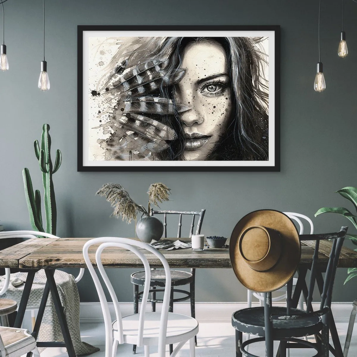 Poster în ramă neagră - Frumusețe sălbatică - 70x50 cm