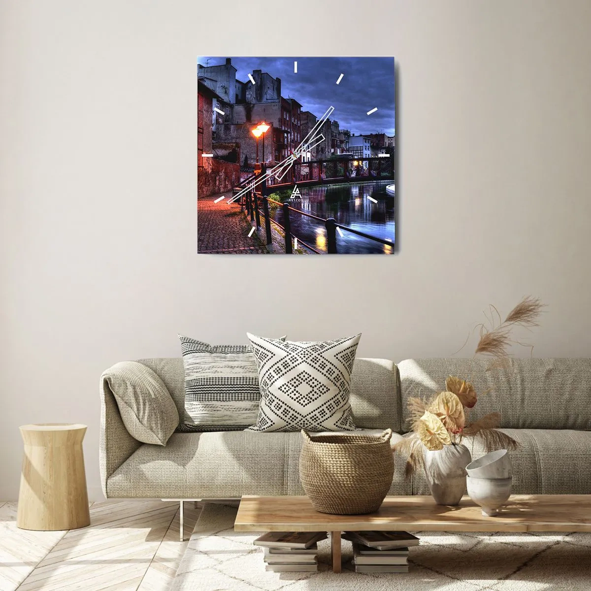 Ceas de perete - Ceas pe sticlă - Tu nu știai că Bydgoszcz arată așa - 30x30 cm