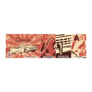 Mostră de Tapet Standard Eco - Și la radio Elvis - Mașină, Cabriolet, Călătorii - 100x30 cm