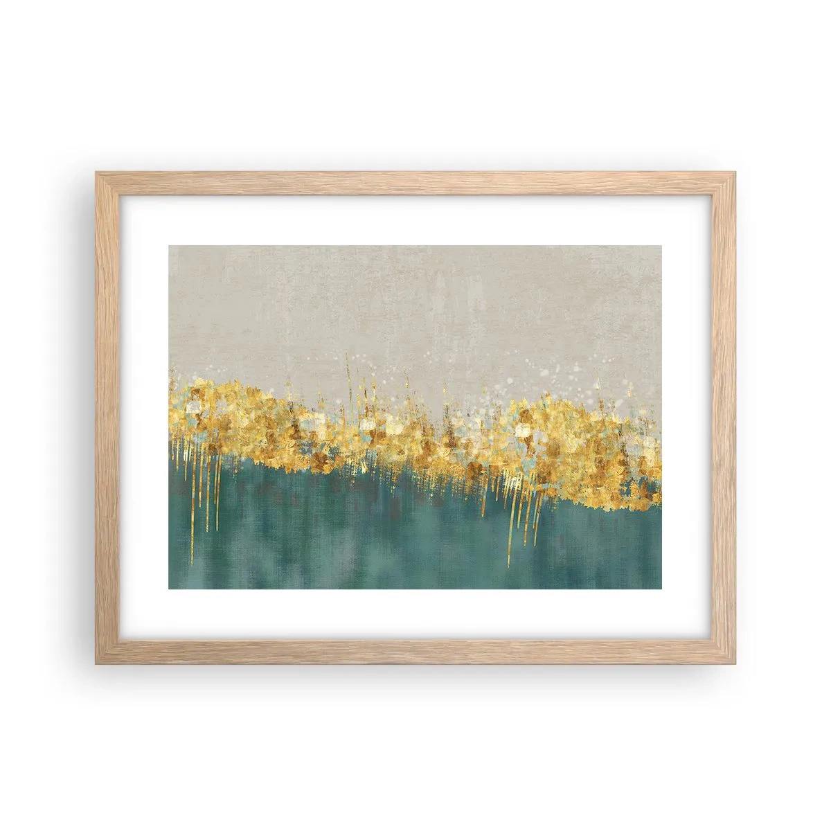 Poster în ramă de stejar deschis - Frontiera de aur - 40x30 cm