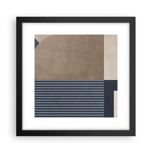 Poster în ramă neagră - Compoziție de simplitate și rotunjime - 30x30 cm