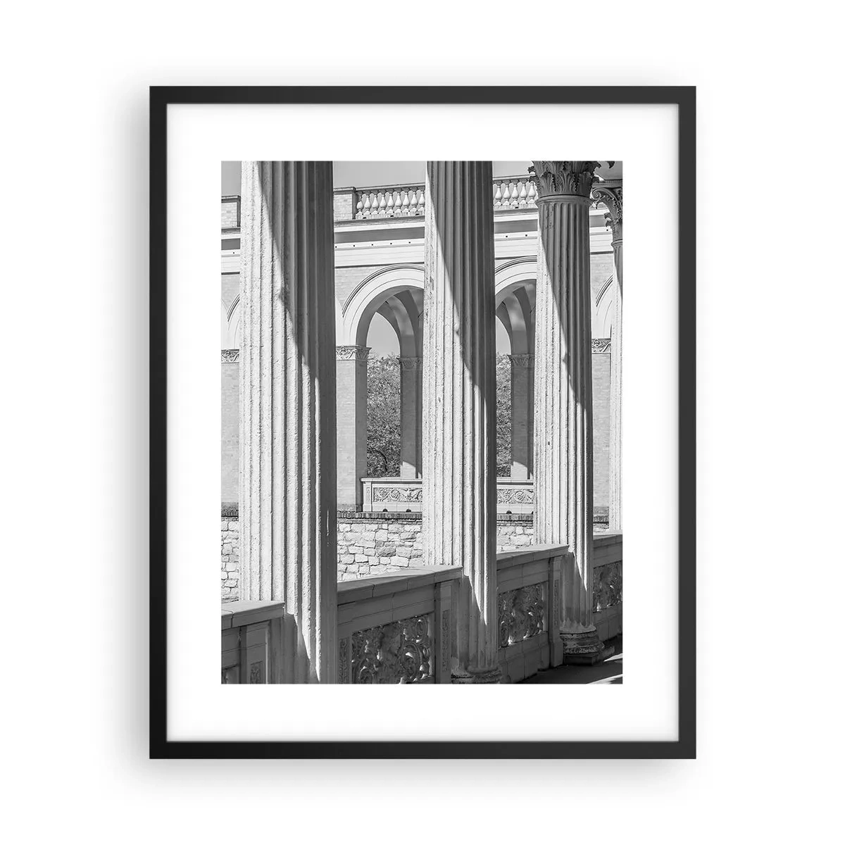 Poster în ramă neagră - Arcadă însorită - 40x50 cm
