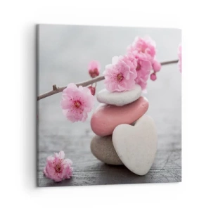 Tablou pe pânză - Fericirea florilor de cireș - 50x50 cm