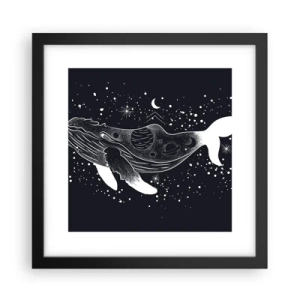 Poster în ramă neagră - În oceanul universului - 30x30 cm
