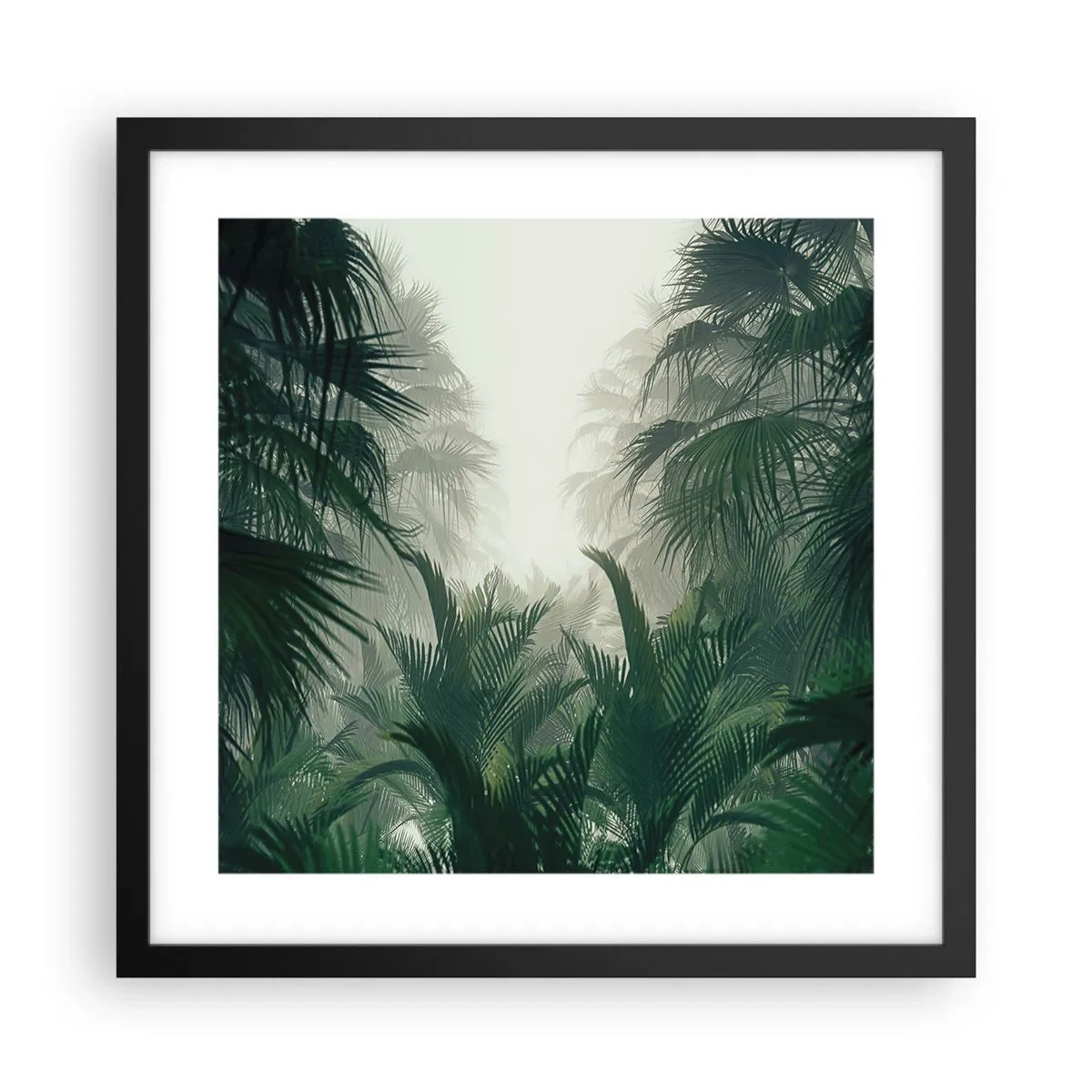 Poster în ramă neagră - Mister tropical - 40x40 cm