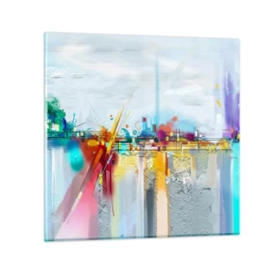 Tablou pe sticlă - Pod de bucurie peste râul vieții - 40x40 cm
