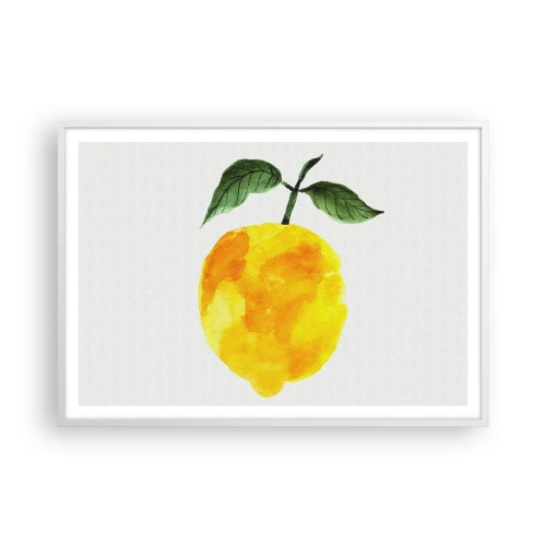 Poster în ramă albă - Cum să simțiți gustul soarelui - 100x70 cm
