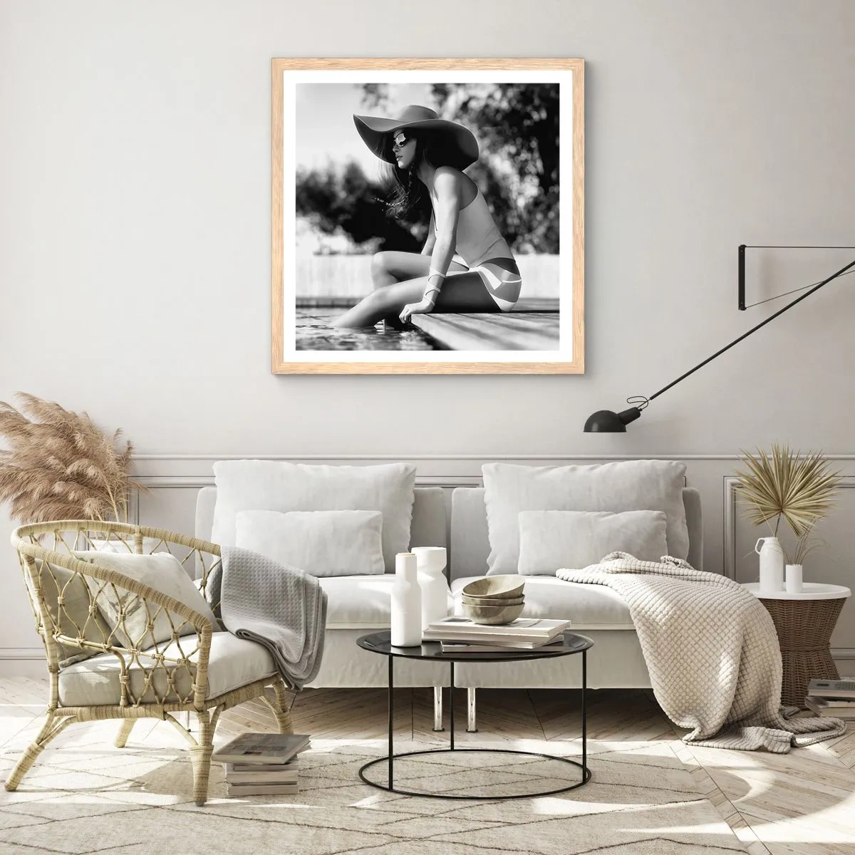 Poster în ramă de stejar deschis - Vis de vară - 60x60 cm