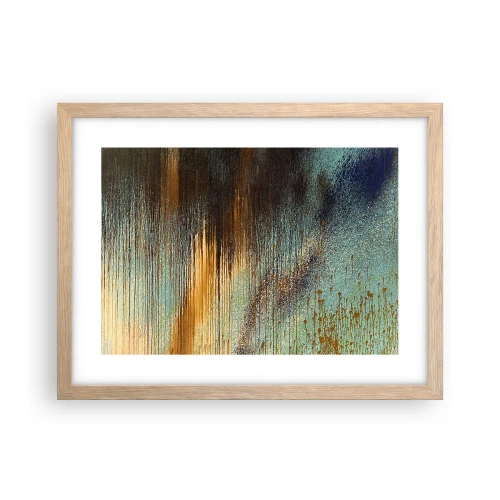 Poster în ramă de stejar deschis - O compoziție cromatică neaccidentală - 40x30 cm