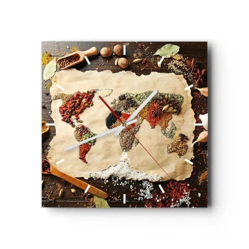 Ceas de perete - Ceas pe sticlă - Toate gusturile lumii - 30x30 cm