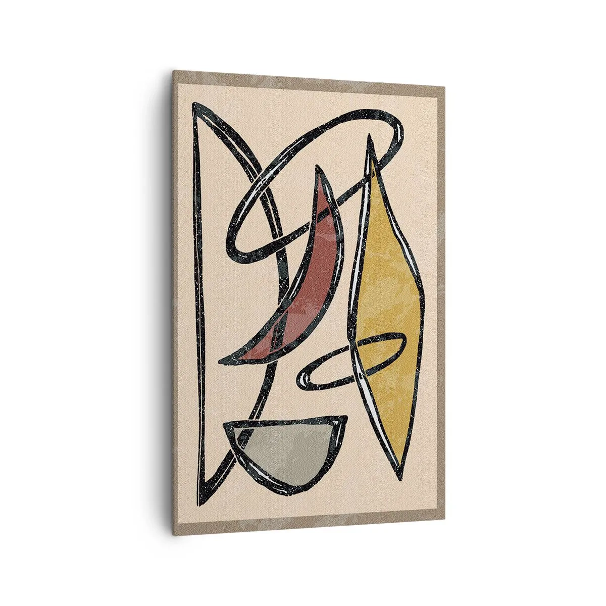 Tablou pe pânză - Compoziție - arcuri și ovale - 80x120 cm