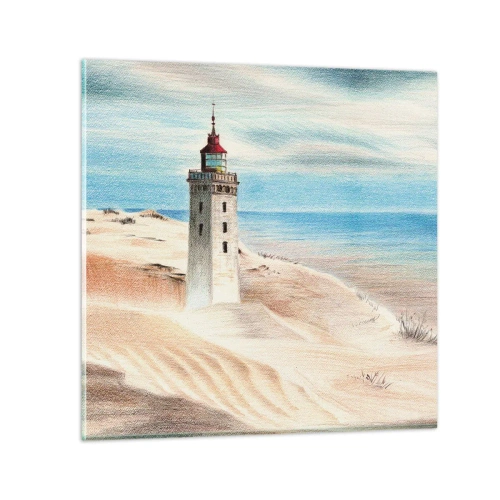 Tablou pe sticlă - Privind mereu marea - 30x30 cm