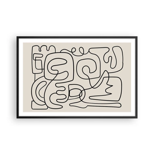 Poster în ramă neagră - Pe traseu - 91x61 cm