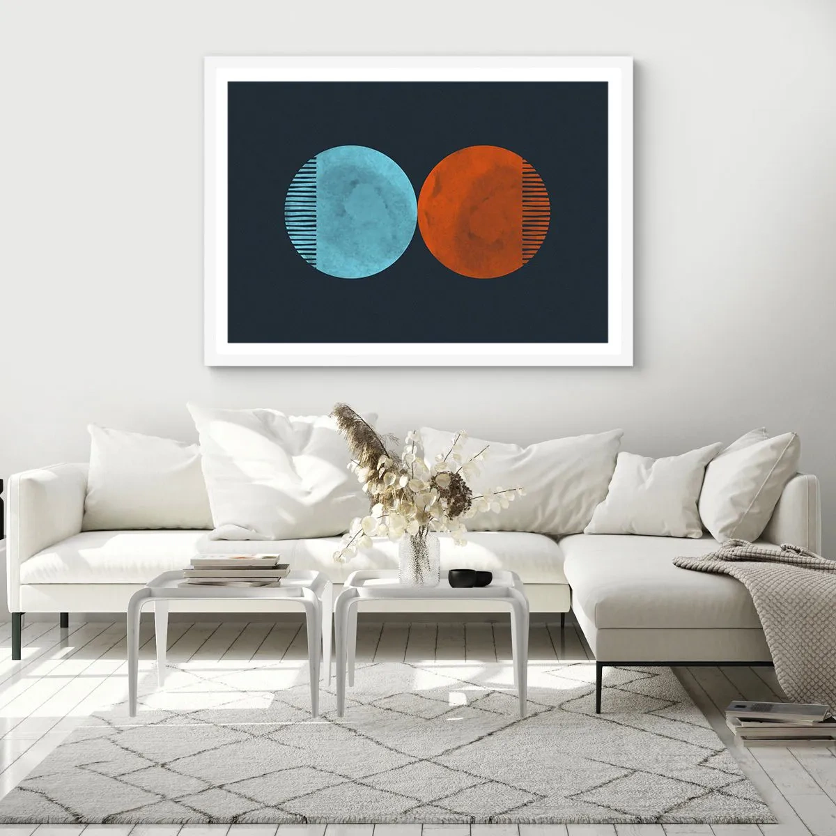 Poster în ramă albă - Doar geometrie? - 40x30 cm