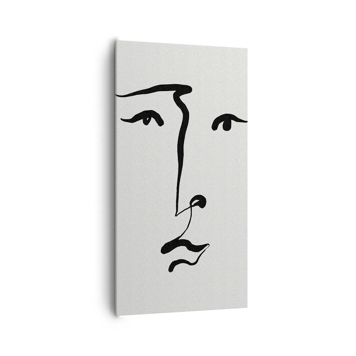 Tablou pe pânză - Portret tras cu o linie - 65x120 cm