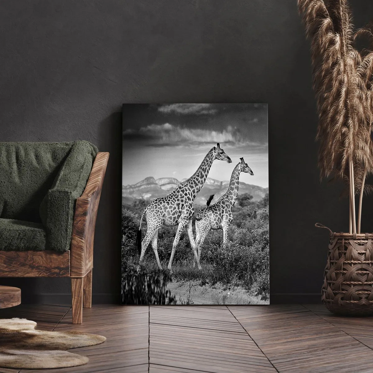 Tablou pe pânză - Clasele superioare din Africa - 55x100 cm